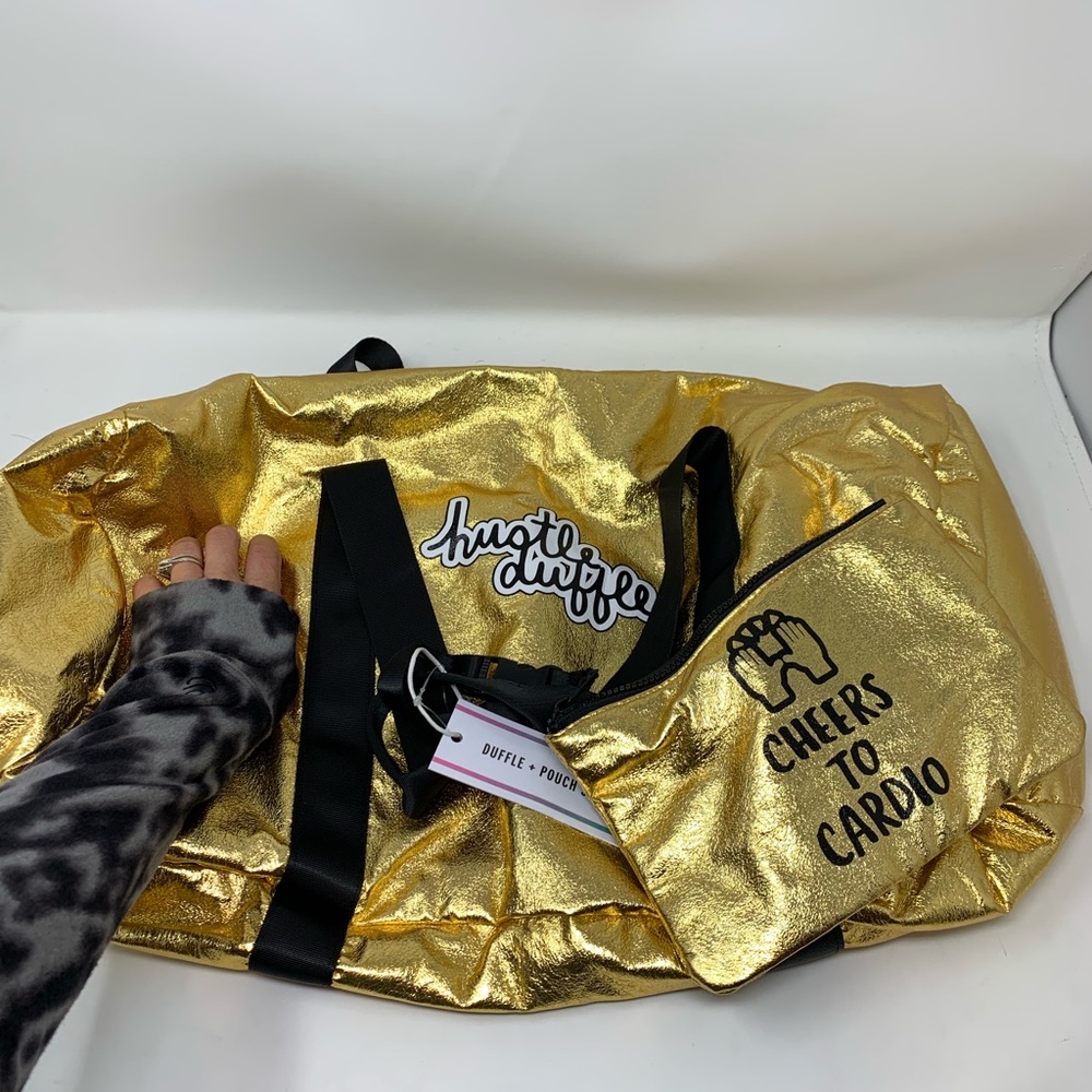 Gold Cardio 2 PC Gym Workout Duffle Bag Large NEW - Picture 4 of 4